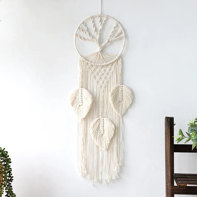 Apărătoare de vise Arborele vieții Captatoare de vise mari Macrame Captoare de vise Boho Agățat de perete pentru petrecere acasă Decor de nuntă Arborele vieții