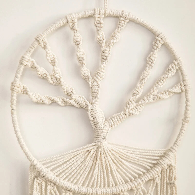 Apărătoare de vise Arborele vieții Captatoare de vise mari Macrame Captoare de vise Boho Agățat de perete pentru petrecere acasă Decor de nuntă Arborele vieții