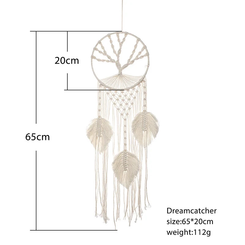 Apărătoare de vise Arborele vieții Captatoare de vise mari Macrame Captoare de vise Boho Agățat de perete pentru petrecere acasă Decor de nuntă Arborele vieții