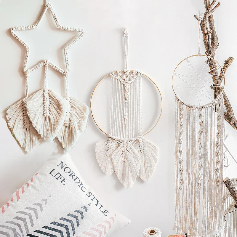 Apărătoare de vise Arborele vieții Captatoare de vise mari Macrame Captoare de vise Boho Agățat de perete pentru petrecere acasă Decor de nuntă Arborele vieții