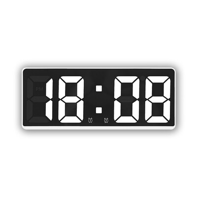 Έξυπνο ξυπνητήρι Τραπέζι κομοδίνο Led Ξυπνητήρι Ψηφιακό Παιδικό Ηλεκτρονικό Ξυπνητήρι Καμπύλη οθόνη Καθρέφτης Θερμοκρασία