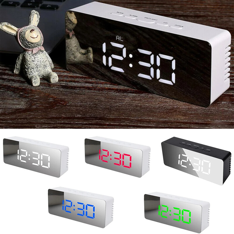 1 buc Stil Modern LED Wecker Digital Alarmwecker Night Light Desktop USB Ceas Deșteptător Electronic Home Office Decoration