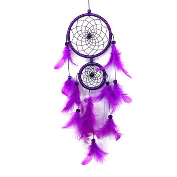 Dream Catcher Διακόσμηση δωματίου με φτερά ύφανση που αγγίζει τη γωνία των ονείρων Dreamcatcher Wind Chimes Ινδικό στυλ Θρησκευτική μασκότ