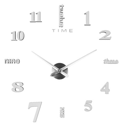 Funcție Ceas de perete acrilic minimalist Ceas de perete modern bricolaj Autocolant de suprafață cu oglindă decorativă 3d Home Office Decor Ceas de perete
