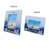 Ναυτικό στιλ θήκη φωτογραφιών Sailboat Mediterranean 6 ιντσών Διακόσμηση Coffee Shop Κορνίζα