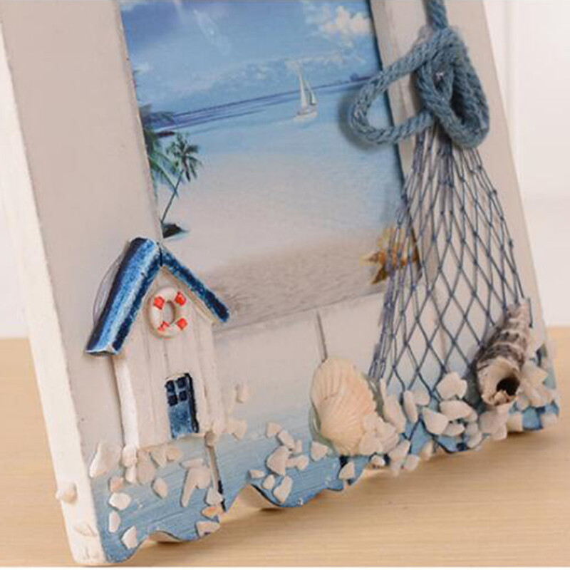Rame foto din lemn bricolaj moderne, mare romantică, stil mediteranean, agățat pe perete, ușă, ramă foto, ramă foto pentru acasă, accesorii, cadouri