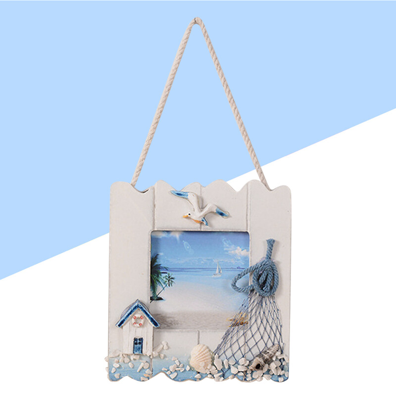 Rame foto din lemn bricolaj moderne, mare romantică, stil mediteranean, agățat pe perete, ușă, ramă foto, ramă foto pentru acasă, accesorii, cadouri