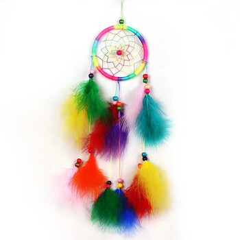 Wind Chimes Χειροποίητο Indian Dream Catcher Net με φτερά 55 cm Κρεμαστή στον τοίχο Dreamcatcher Craft Δώρο Διακόσμηση σπιτιού