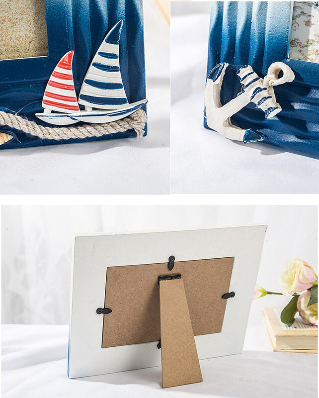 Rama Foto din Lemn Cochilii Rama Foto Oceanului Vara Personalitate Mediteraneana Cadru Masa din lemn masiv Rama Foto Rama Fotografiei