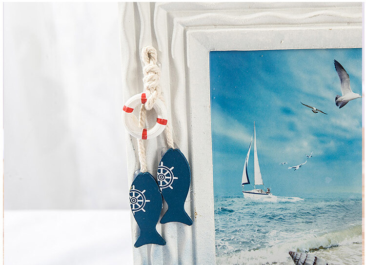 Rama Foto din Lemn Cochilii Rama Foto Oceanului Vara Personalitate Mediteraneana Cadru Masa din lemn masiv Rama Foto Rama Fotografiei