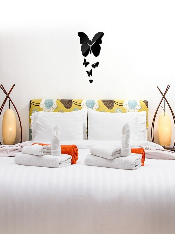 Nou perete mare fluture acrilic oglindă ceas ceas de perete cuarț autocolante acrilice design modern decorarea peretelui acasă