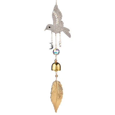 3D Diamond Hummingbird Leaf Sun Catcher Chime de vânt în aer liber Decorație pentru casă Minge de cristal Ornament House Garden Pandantiv Decor