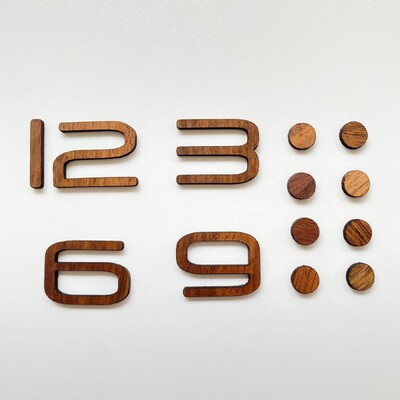 Numere de ceas arabe din lemn pentru ore Numere romane separat Ceasuri digitale Seturi personalizabile Gadget de înlocuire