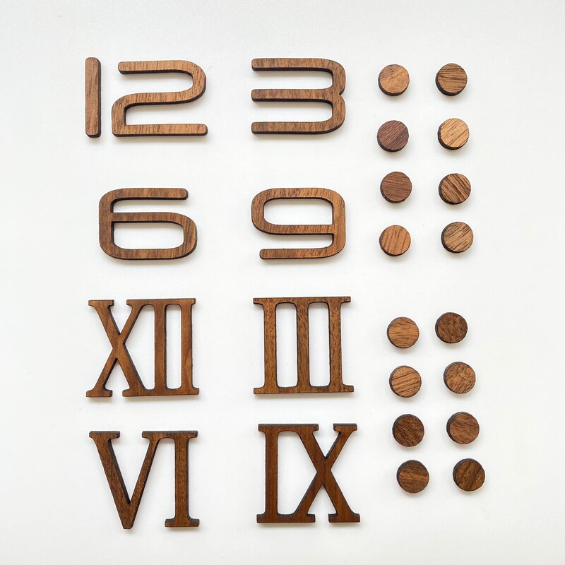 Numere de ceas arabe din lemn pentru ore Numere romane separat Ceasuri digitale Seturi personalizabile Gadget de înlocuire
