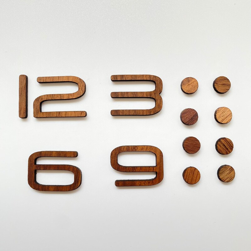 Numere de ceas arabe din lemn pentru ore Numere romane separat Ceasuri digitale Seturi personalizabile Gadget de înlocuire