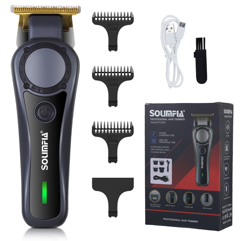 SOLIMPIA plaukų kirpimo mašinėlė vyriška alyvos galvutė drožimo barzdaskutė elektrinė plaukų kirpimo mašinėlė USB įkraunama kirpykla kirpykla temu