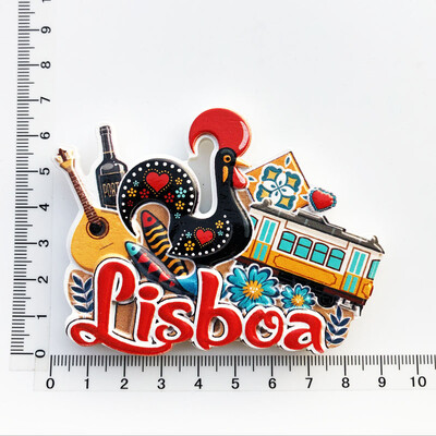 Portugalia Lisabona Autocolante de călătorie pentru frigider Suveniruri turistice creative Decor pentru interior Magneți pentru frigider pentru panou de mesaje Autocolante magnetice