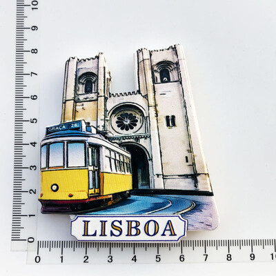 Portugalia Lisabona Autocolante de călătorie pentru frigider Suveniruri turistice creative Decor pentru interior Magneți pentru frigider pentru panou de mesaje Autocolante magnetice