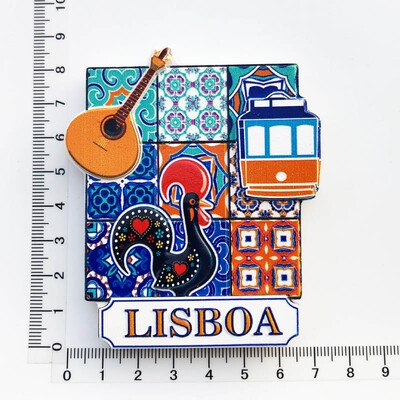 Portugalia Lisabona Autocolante de călătorie pentru frigider Suveniruri turistice creative Decor pentru interior Magneți pentru frigider pentru panou de mesaje Autocolante magnetice
