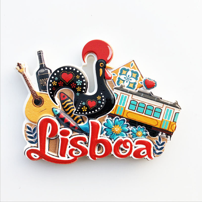 Portugalia Lisabona Autocolante de călătorie pentru frigider Suveniruri turistice creative Decor pentru interior Magneți pentru frigider pentru panou de mesaje Autocolante magnetice