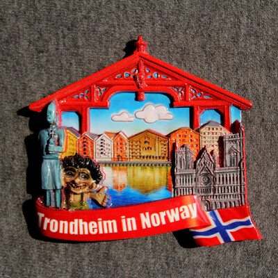 Norvegia Trondheim Demon Rășină Magneți Magnetici Frigider Monaco Turism Suveniruri Cadou Autocolant Frigider Magnetic Home Deocr