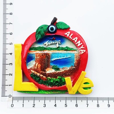 Turcia Alanya Magneți pentru frigider de călătorie Kemer Antalya Suvenir Autocolant pentru frigider din rășină Magneți magnetici pentru decorarea frigiderului