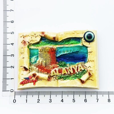 Turcia Alanya Magneți pentru frigider de călătorie Kemer Antalya Suvenir Autocolant pentru frigider din rășină Magneți magnetici pentru decorarea frigiderului