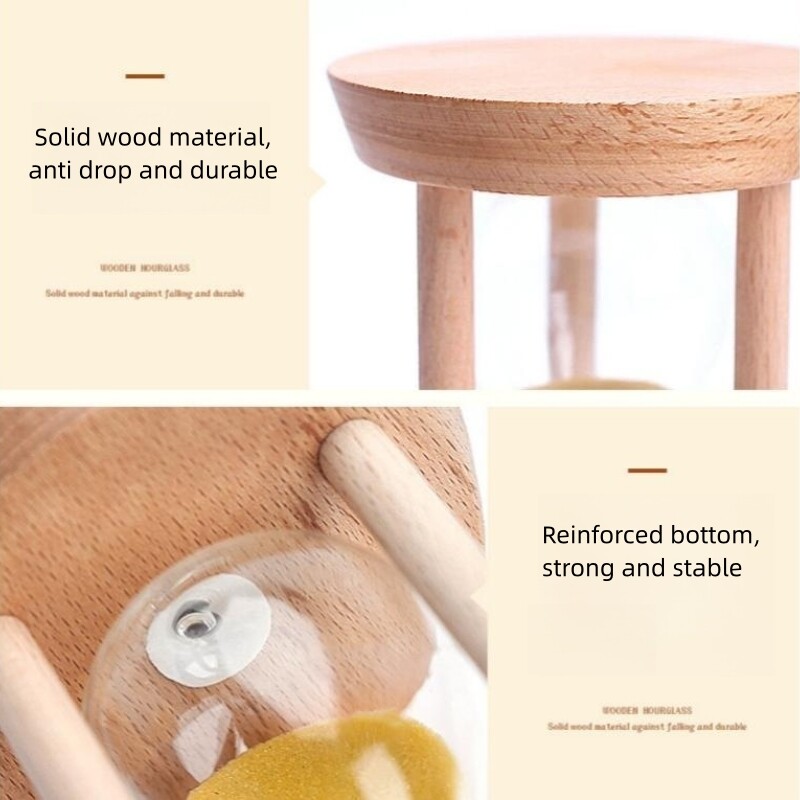 1/3/5/10/15/20/30 de minute Cronometru din clepsidra din lemn pentru sufragerie de acasă Decor pentru birou pentru copii Cadou de aniversare Ceas portabil de nisip