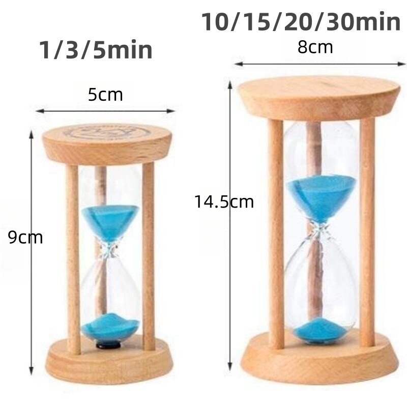 1/3/5/10/15/20/30 de minute Cronometru din clepsidra din lemn pentru sufragerie de acasă Decor pentru birou pentru copii Cadou de aniversare Ceas portabil de nisip