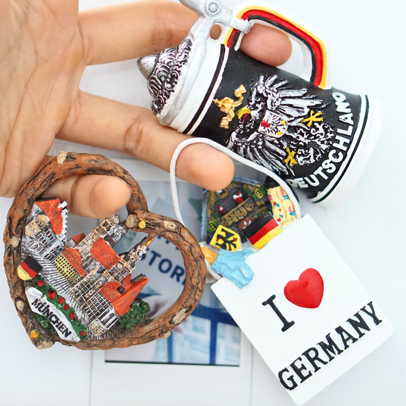 Magneți pentru frigider Germania, autocolante pentru frigider de călătorie Munchen Germania, decorațiuni pentru bucătărie în stil german, cadouri creative