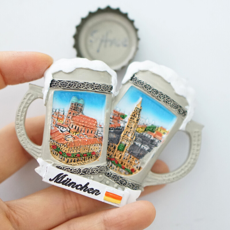 Magneți pentru frigider Germania, autocolante pentru frigider de călătorie Munchen Germania, decorațiuni pentru bucătărie în stil german, cadouri creative