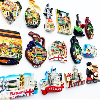 Georgia Country 3D Fridge Magnet Souvenirs Magnetic Stickers Διακοσμητικά Μαγνήτες για το Ψυγείο Ρητίνη Χειροτεχνίας Δώρα