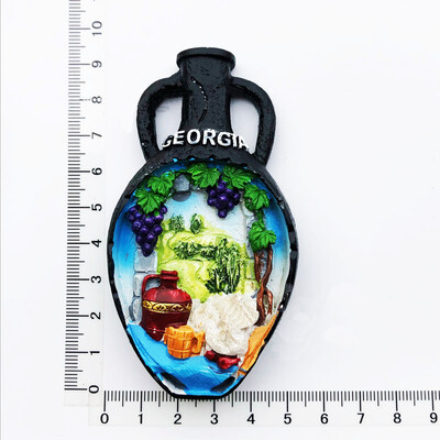 Georgia Country Magnet de frigider 3D Suveniruri Autocolante magnetice Magneți decorativi pentru frigider din rășină Cadouri de artizanat