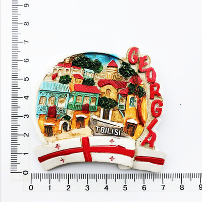 Georgia Country Magnet de frigider 3D Suveniruri Autocolante magnetice Magneți decorativi pentru frigider din rășină Cadouri de artizanat