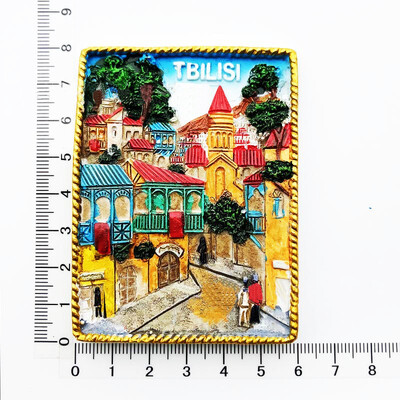 Georgia Country Magnet de frigider 3D Suveniruri Autocolante magnetice Magneți decorativi pentru frigider din rășină Cadouri de artizanat