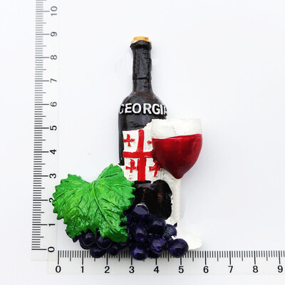 Georgia Country Magnet de frigider 3D Suveniruri Autocolante magnetice Magneți decorativi pentru frigider din rășină Cadouri de artizanat