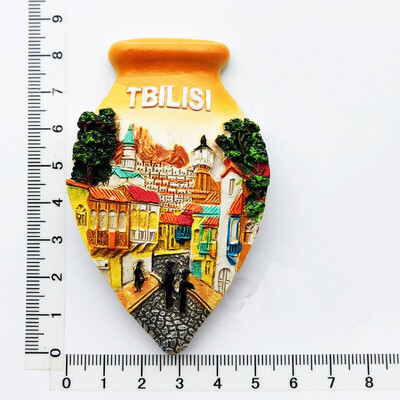 Georgia Country Magnet de frigider 3D Suveniruri Autocolante magnetice Magneți decorativi pentru frigider din rășină Cadouri de artizanat