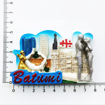 Georgia Country Magnet de frigider 3D Suveniruri Autocolante magnetice Magneți decorativi pentru frigider din rășină Cadouri de artizanat