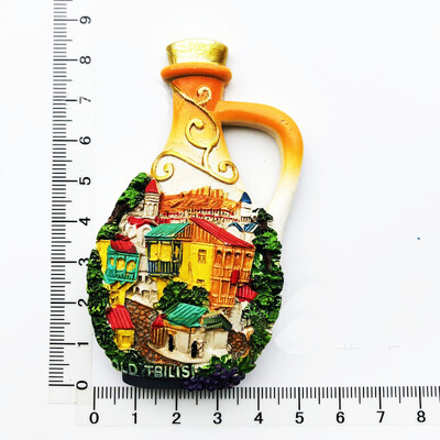 Georgia Country Magnet de frigider 3D Suveniruri Autocolante magnetice Magneți decorativi pentru frigider din rășină Cadouri de artizanat