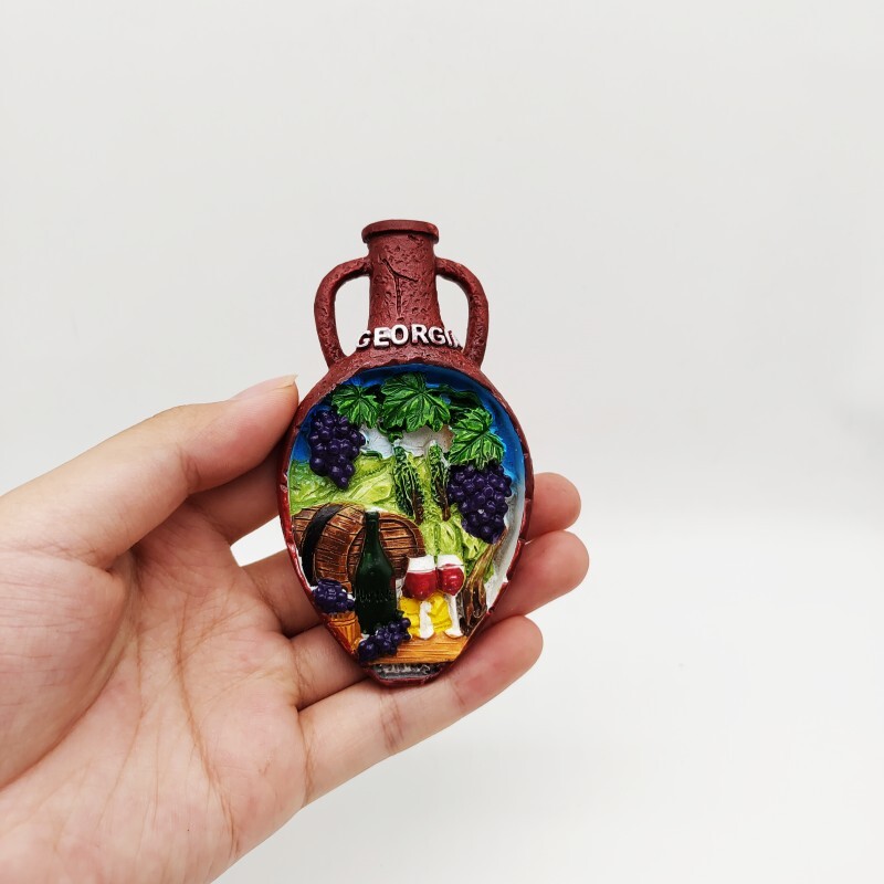 Georgia Country Magnet de frigider 3D Suveniruri Autocolante magnetice Magneți decorativi pentru frigider din rășină Cadouri de artizanat