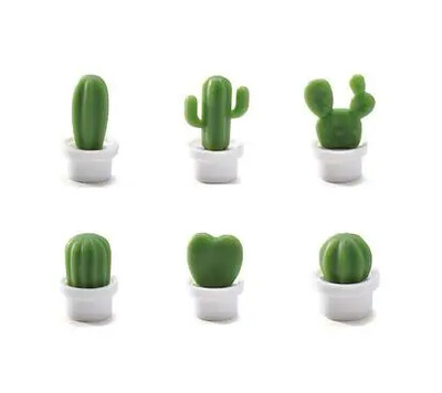 6 buc. Magneți de frigider Drăguț Mini Set de vaze cu plante suculente Magnet Button Cactus Frigider Message Sticker Magn