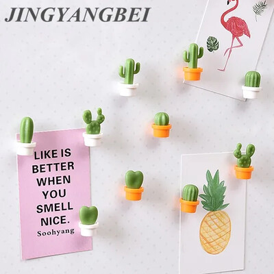 6 buc. Magneți de frigider Drăguț Mini Set de vaze cu plante suculente Magnet Button Cactus Frigider Message Sticker Magn