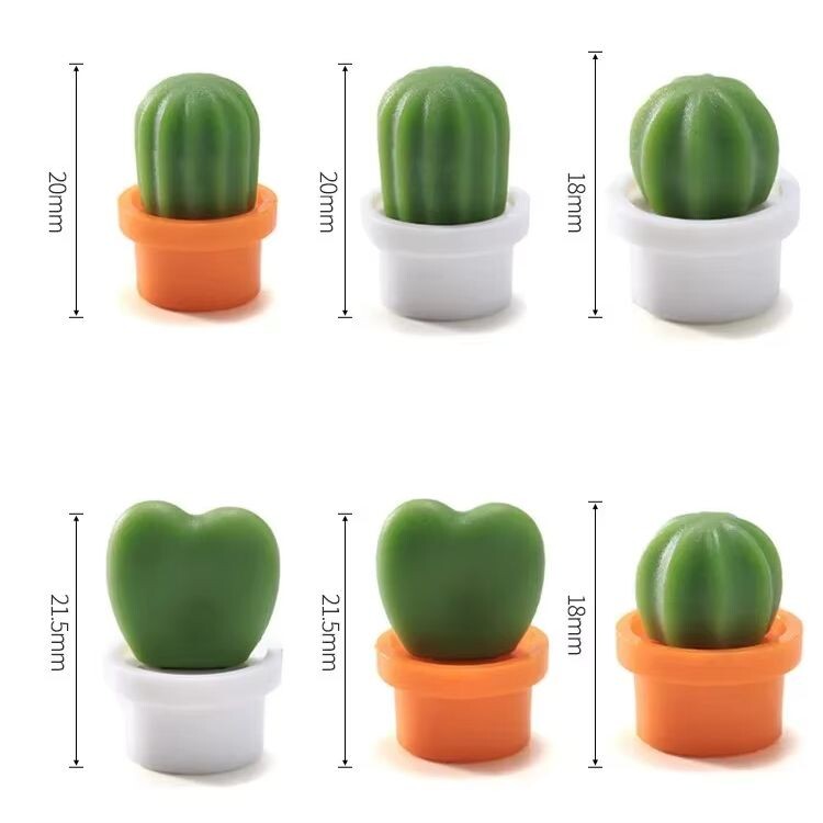 6 buc. Magneți de frigider Drăguț Mini Set de vaze cu plante suculente Magnet Button Cactus Frigider Message Sticker Magn