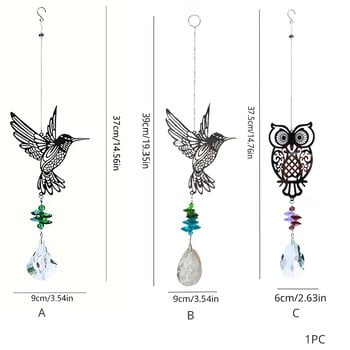 1 τεμ. Κρυστάλλινο Suncatcher Animal Hummingbird PrismBall μενταγιόν για το σπίτι ΠαράθυροWallOutdoor Garden Light GatheringΔιακόσμηση Προμήθειες για πάρτι