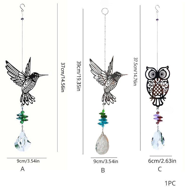 1 buc Cristal Suncatcher Animal Colibri Prismă Pandantiv cu bile pentru casăFereastrăPereteGrădină în aer liberAdunare de luminiDecorareRechizite pentru petreceri