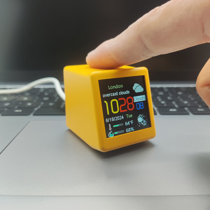 Ceas electronic de birou inteligent Rețea WIFI Stație meteo inteligentă Ceas meteo Ornament digital Cadou de afaceri Cadou de zi de naștere