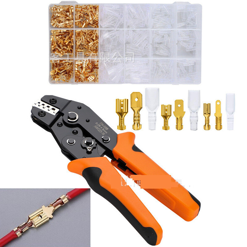 SN58B/48B пружинни клещи за кримпване 300PCS/270PCS/315PCS голи терминални кримпващи втулки Монтирайте клемна скоба