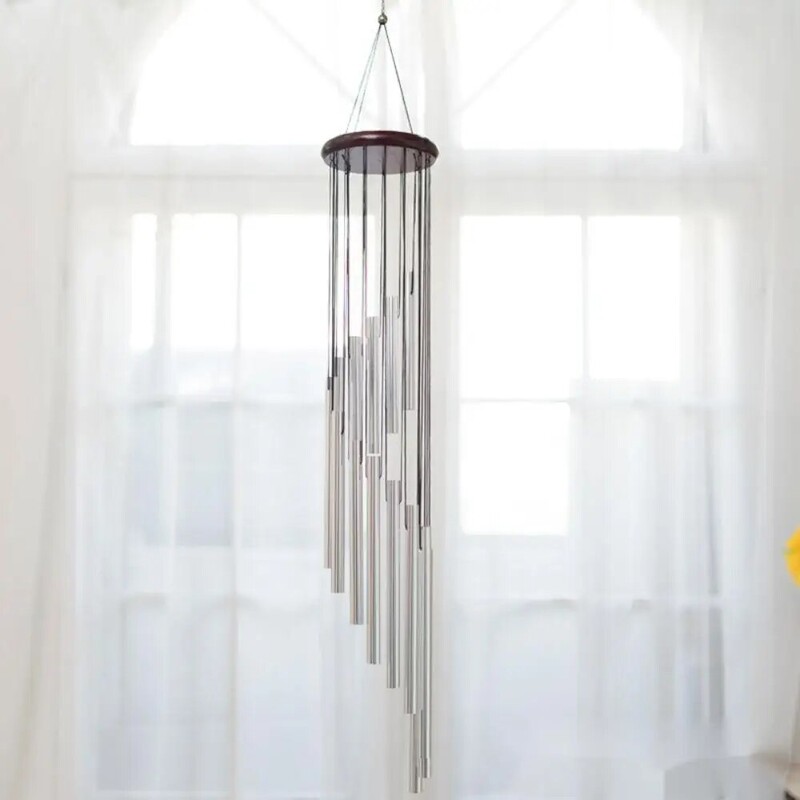 12 tuburi Clasic, pas cu pas, rotativ cu mai multe tuburi, tub din metal, aluminiu, clopoțel de vânt, ornamente creative pentru agățat, bijuterii