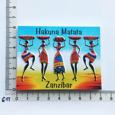 Magnet pentru frigider Tanzania africană Peisaj de oraș Suveniruri turistice Magnet Autocolante pentru frigider Colecție Cadouri Decorațiuni pentru casă