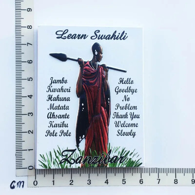 Magnet pentru frigider Tanzania africană Peisaj de oraș Suveniruri turistice Magnet Autocolante pentru frigider Colecție Cadouri Decorațiuni pentru casă